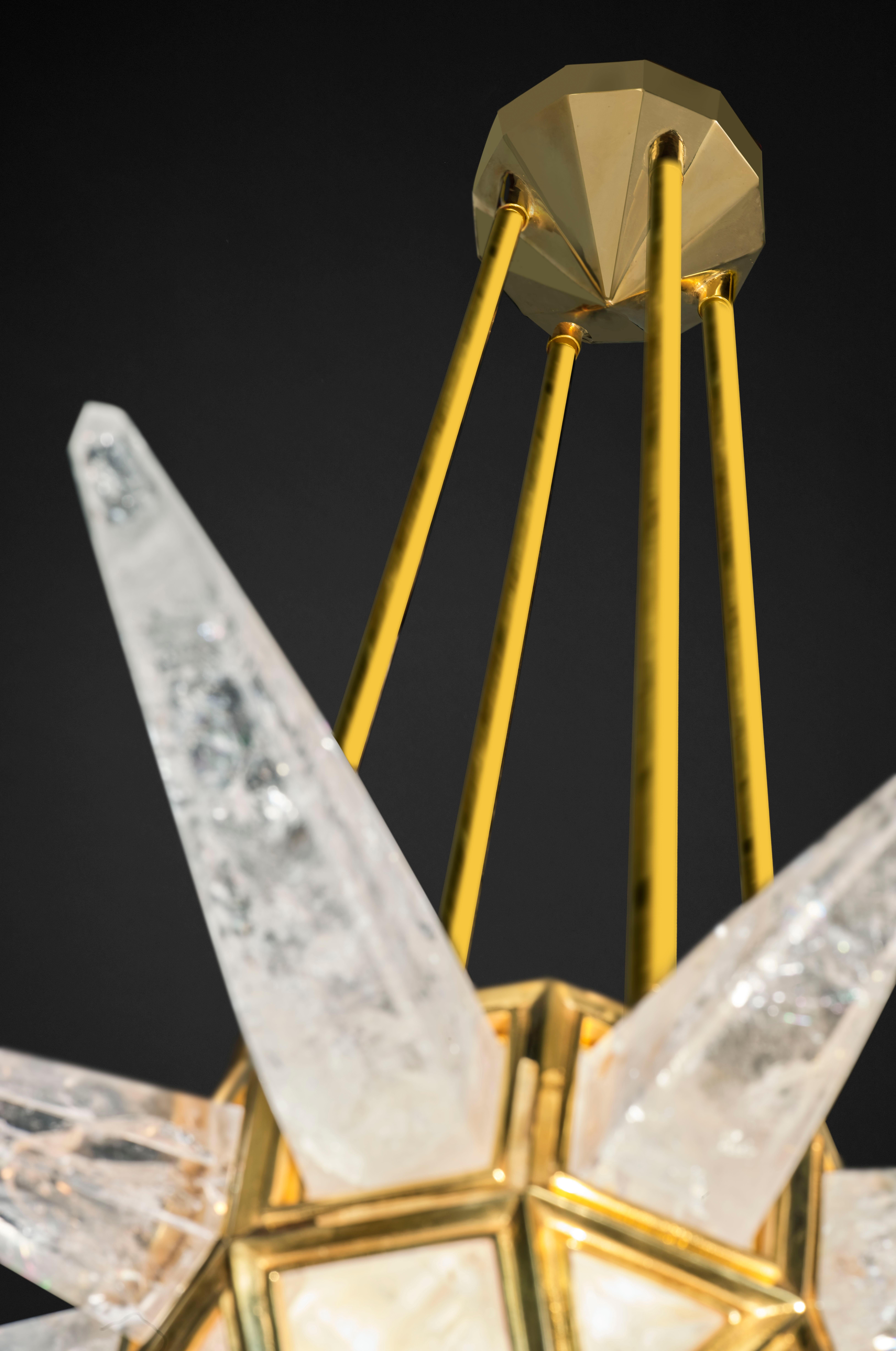 Rock Crystal Lighting Starburst Model by Alexandre Vossion For Sale 3