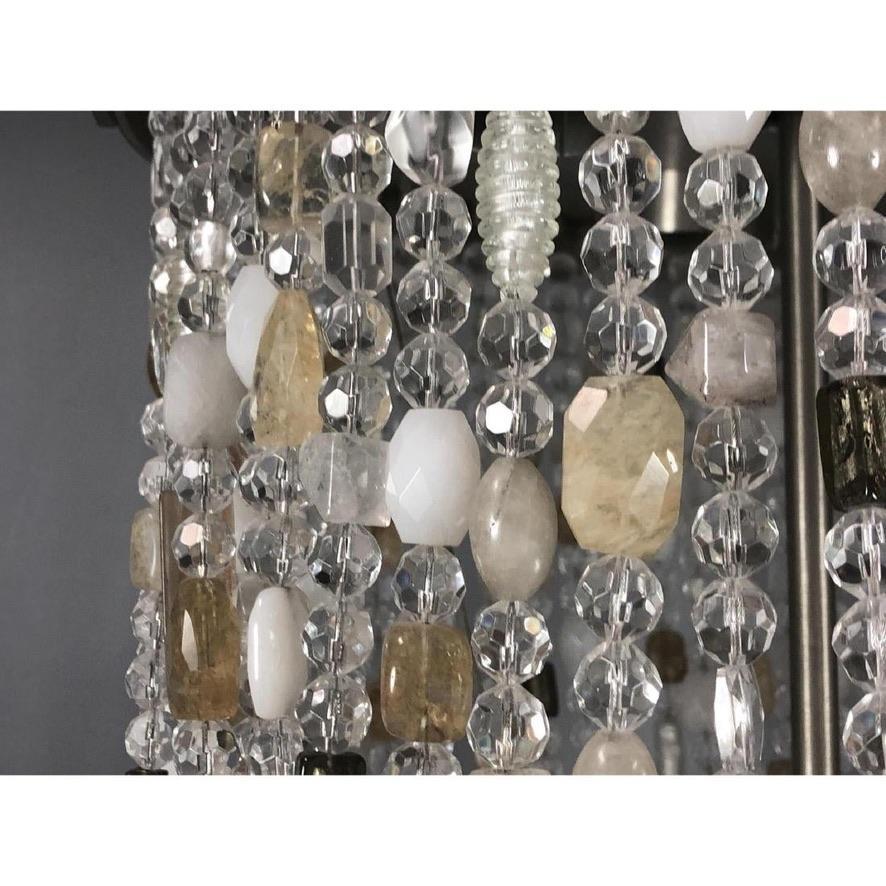 American Rock Crystal Murano Glass Bead Chandelier Thomas Fuchs Boyd Lighting Lavaliere