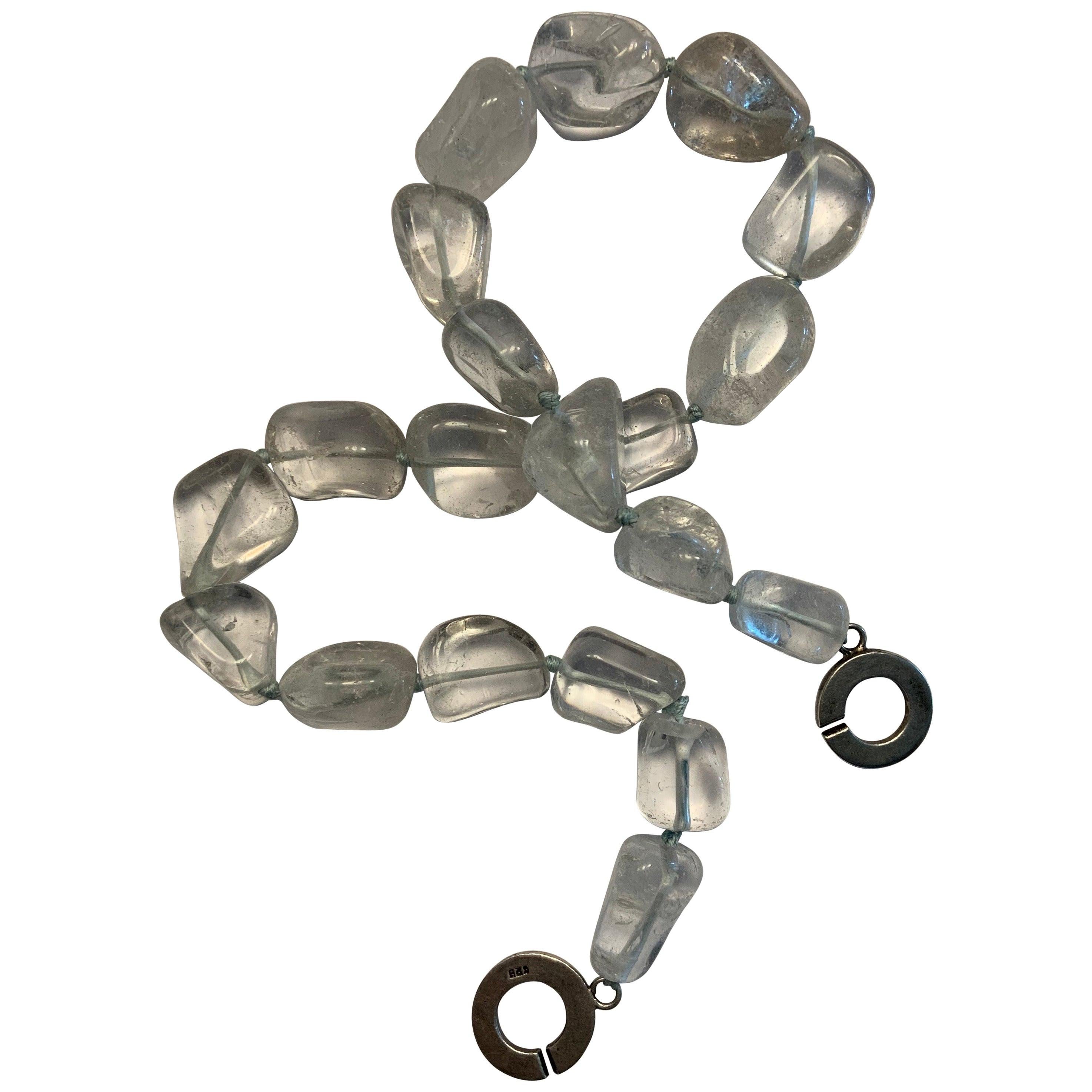 Magnificent Large Rock Crystal Necklace For Sale at 1stDibs