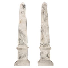 Bergkristall-Obelisk, 10,5" Paar