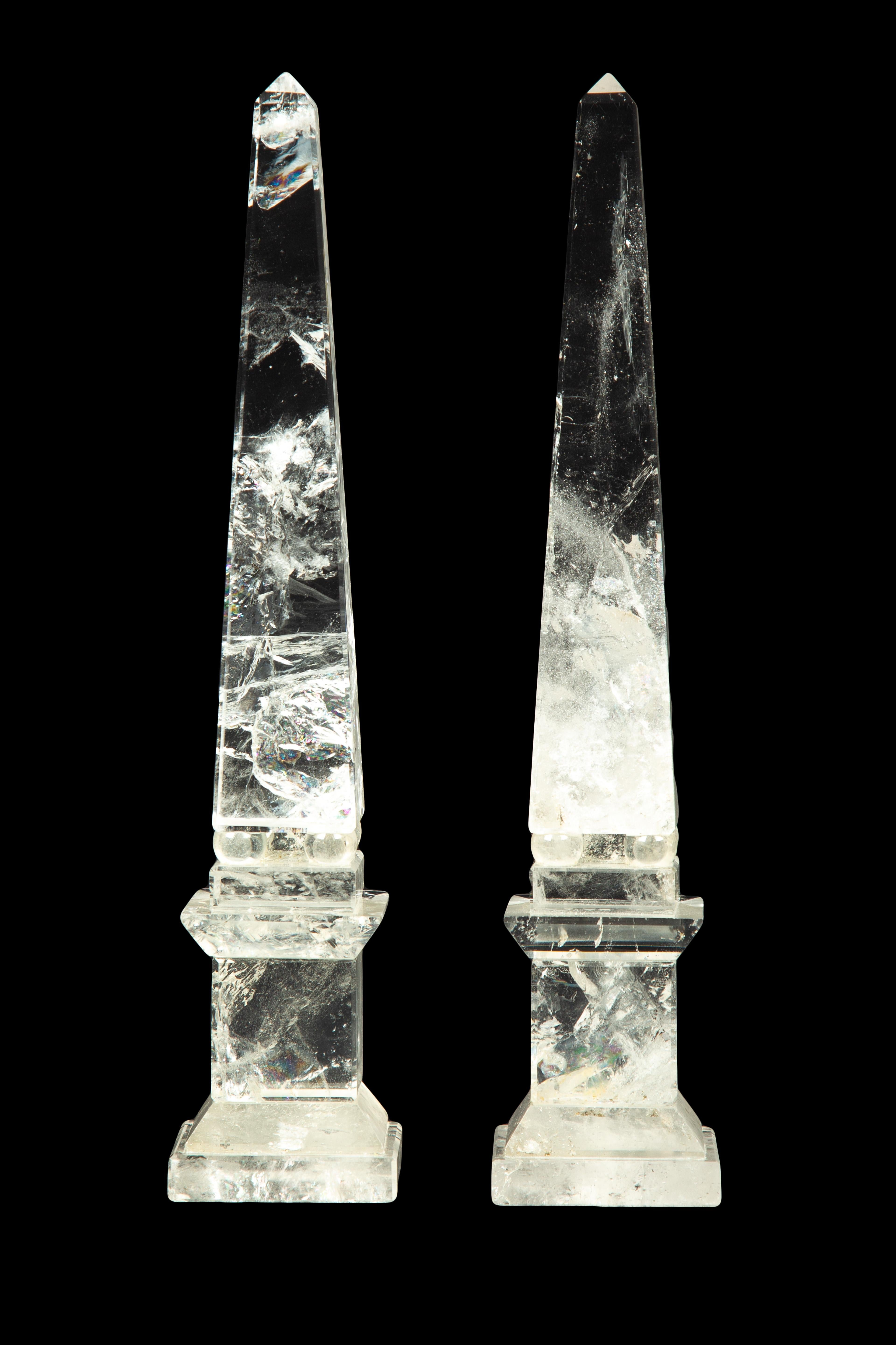 Rock crystal obelisk, 8.5
