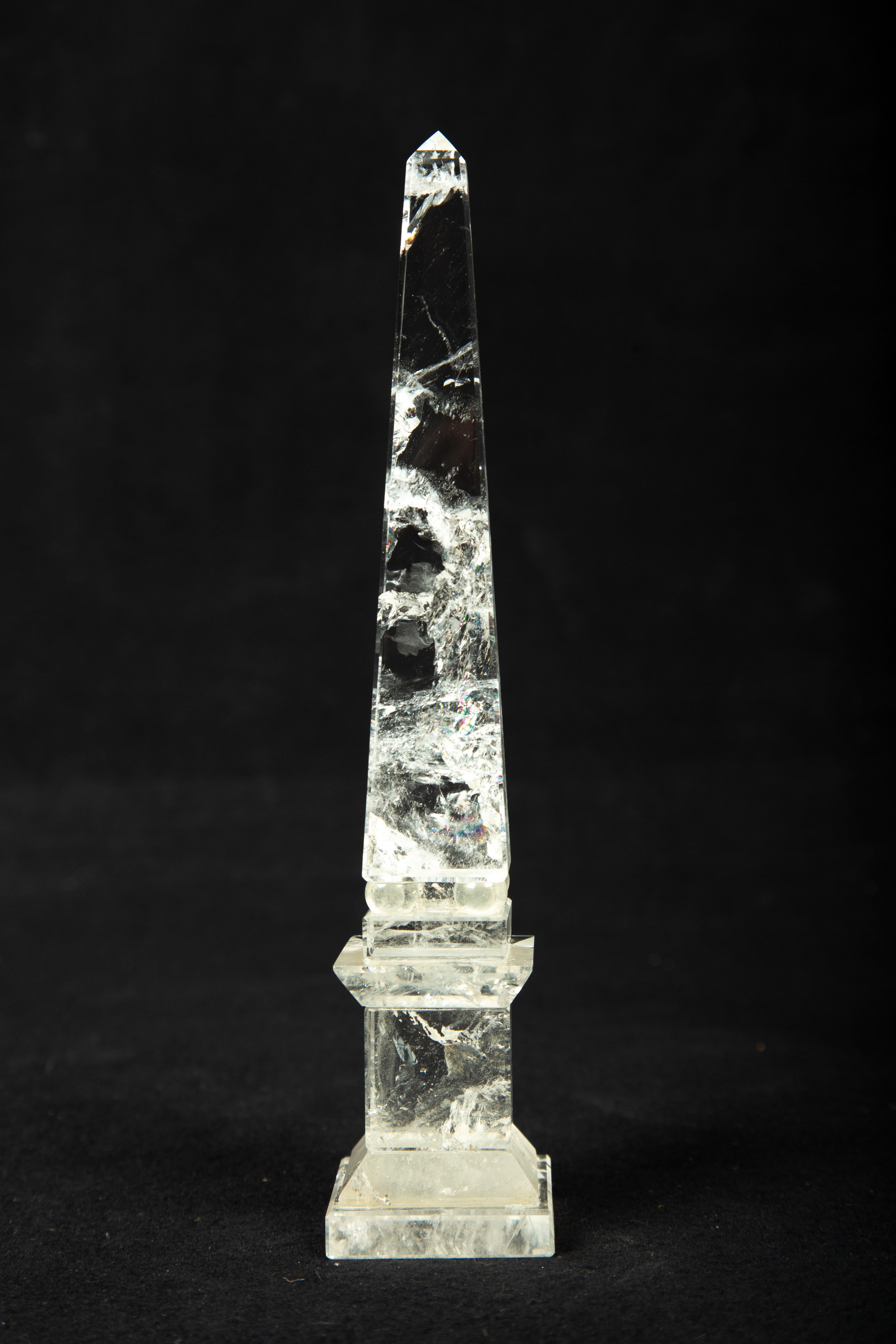Rock Crystal Obelisk, Pair 2