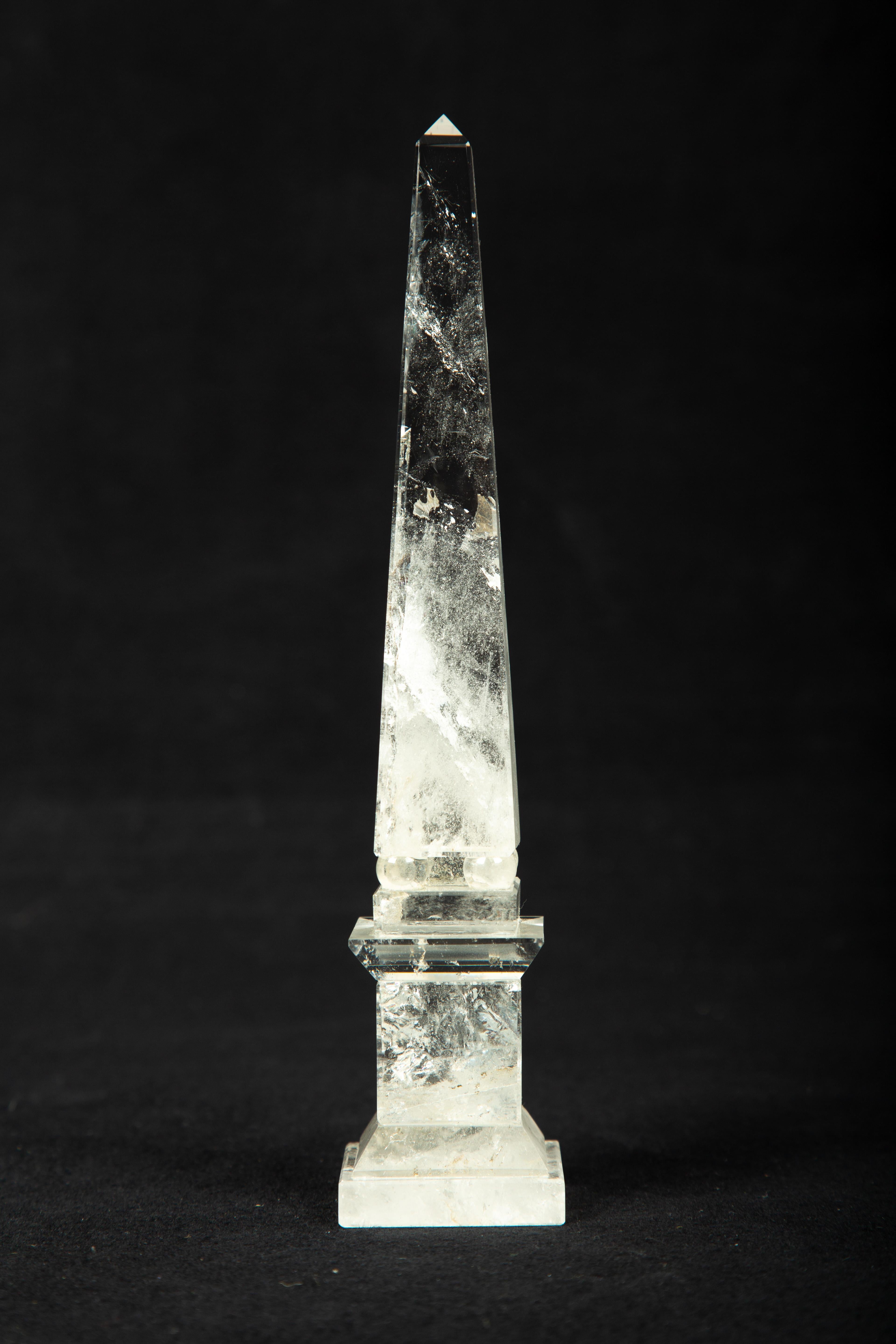 Rock Crystal Obelisk, Pair 3