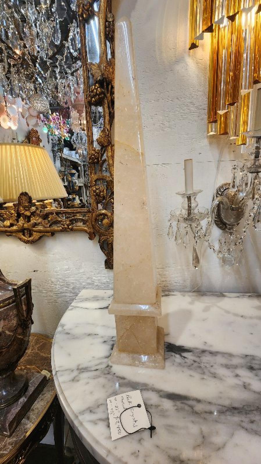 20th Century Rock Crystal Obelisk For Sale