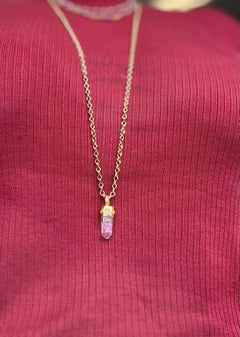 Rock crystal pendant in 22 karat gold