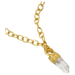 Rock crystal pendant in 22 karat gold