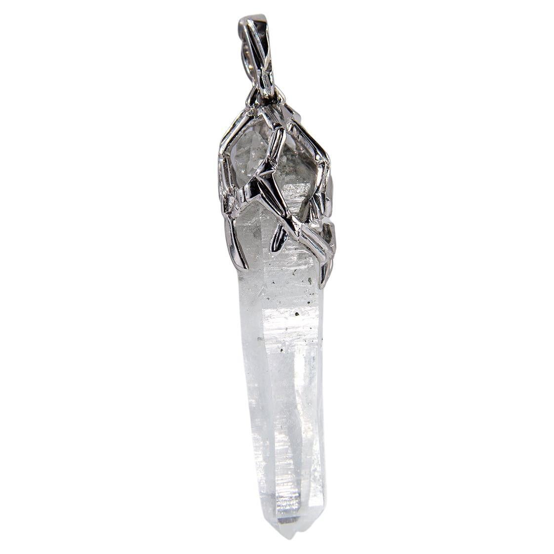Rock Crystal Pendant Raw Quartz Crystal Healing Energy Gem Unisex Jewelry Magic
