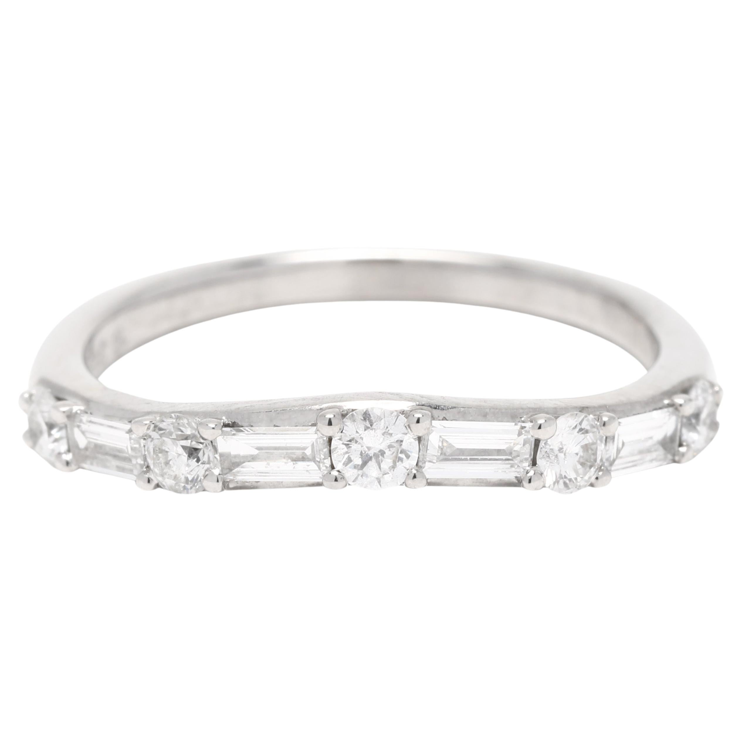 Rock Crystal Quartz Diamond Cocktail Ring, 14K White Gold, Ring