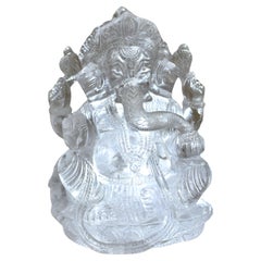 Rock Crystal Quartz Ganesh Statue 5 lb