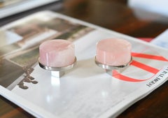 Bouton à quartz en cristal de roche de Phoenix