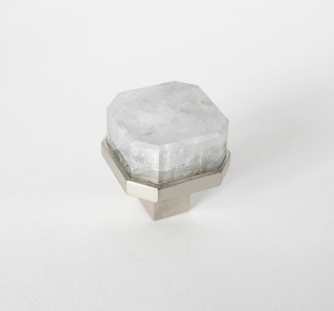 Rock Crystal Quartz Knob by Phoenix In Excellent Condition For Sale In New York, NY
