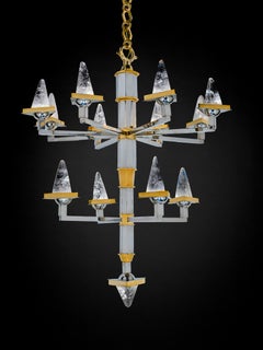 Bergkristall-Kronleuchter SATELLITE von Alexandre VOSSION PARIS