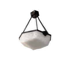 Lampada Rock Crystal Semi Flush Mount di Phoenix Gallery, Ottone Invecchiato