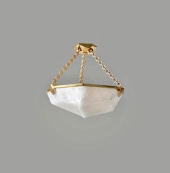 Lampada Rock Crystal Semi Flush Mount di Phoenix Gallery, Ottone Invecchiato