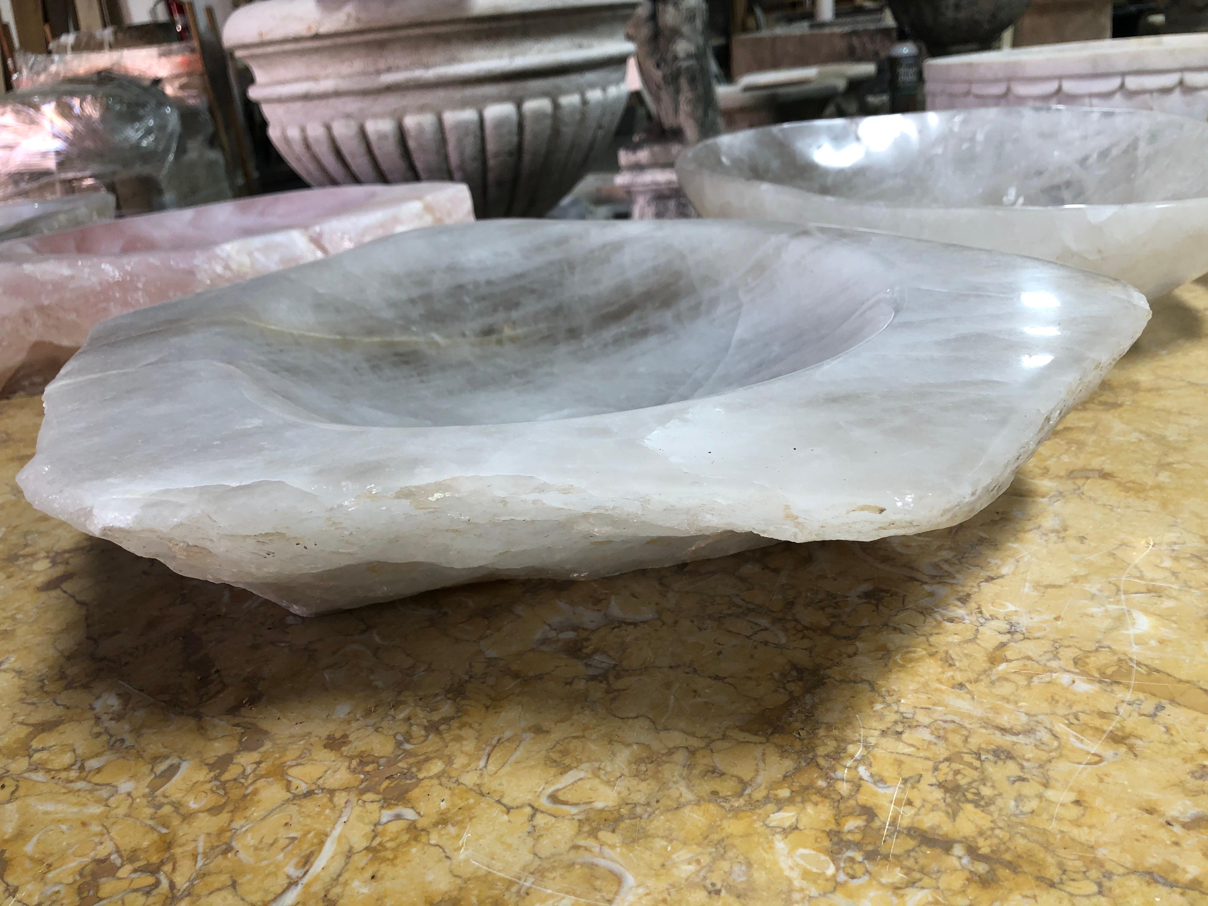 Contemporary Rock Crystal Sink from South America For Sale 1