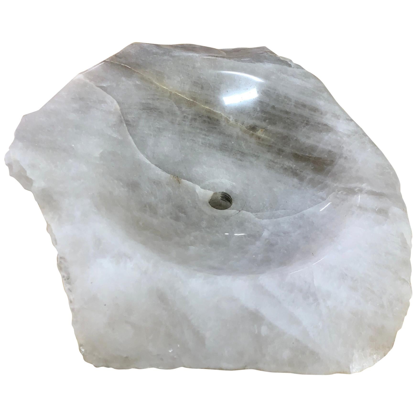 Contemporary Rock Crystal Sink from South America For Sale