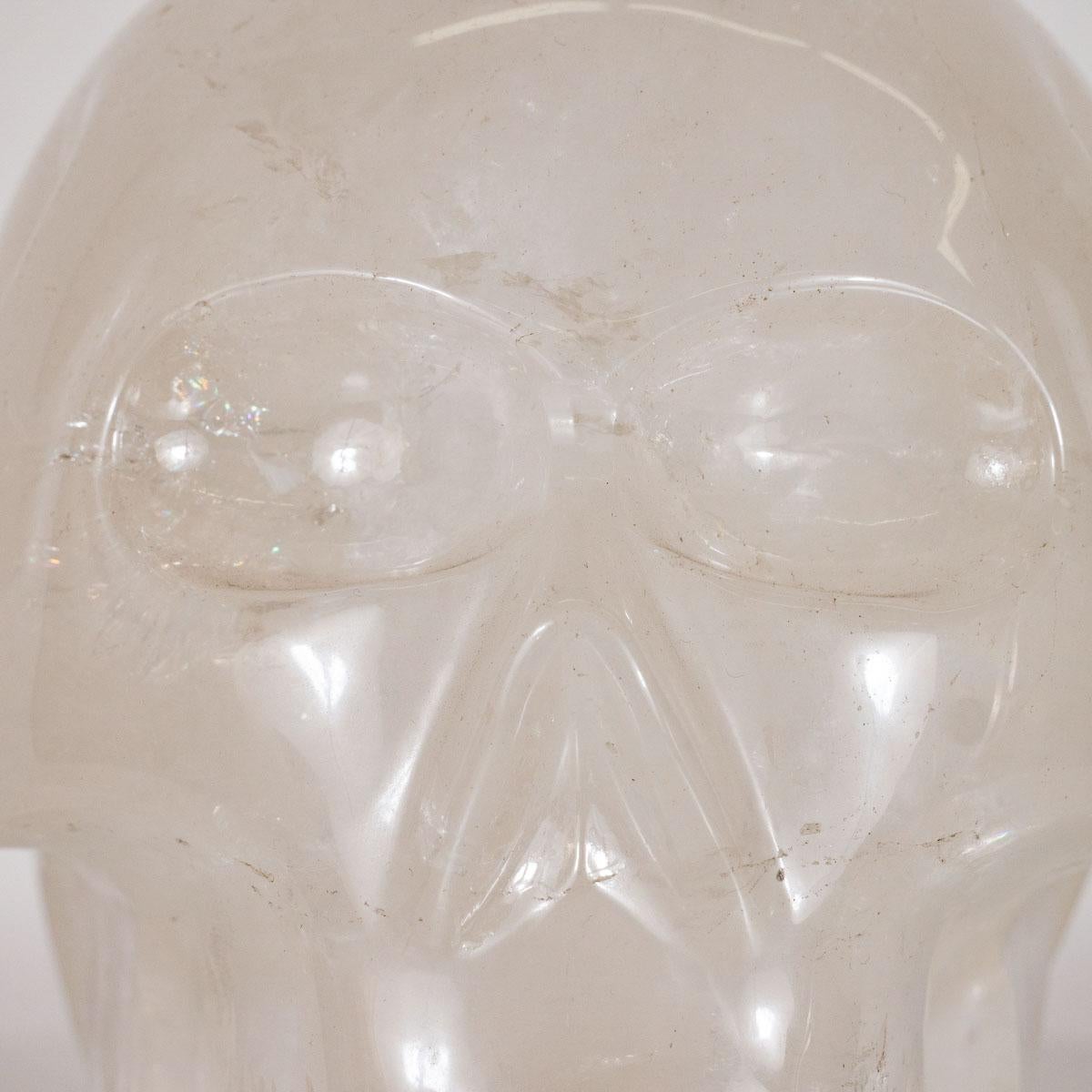 Rock Crystal Skull Sculpture For Sale 2