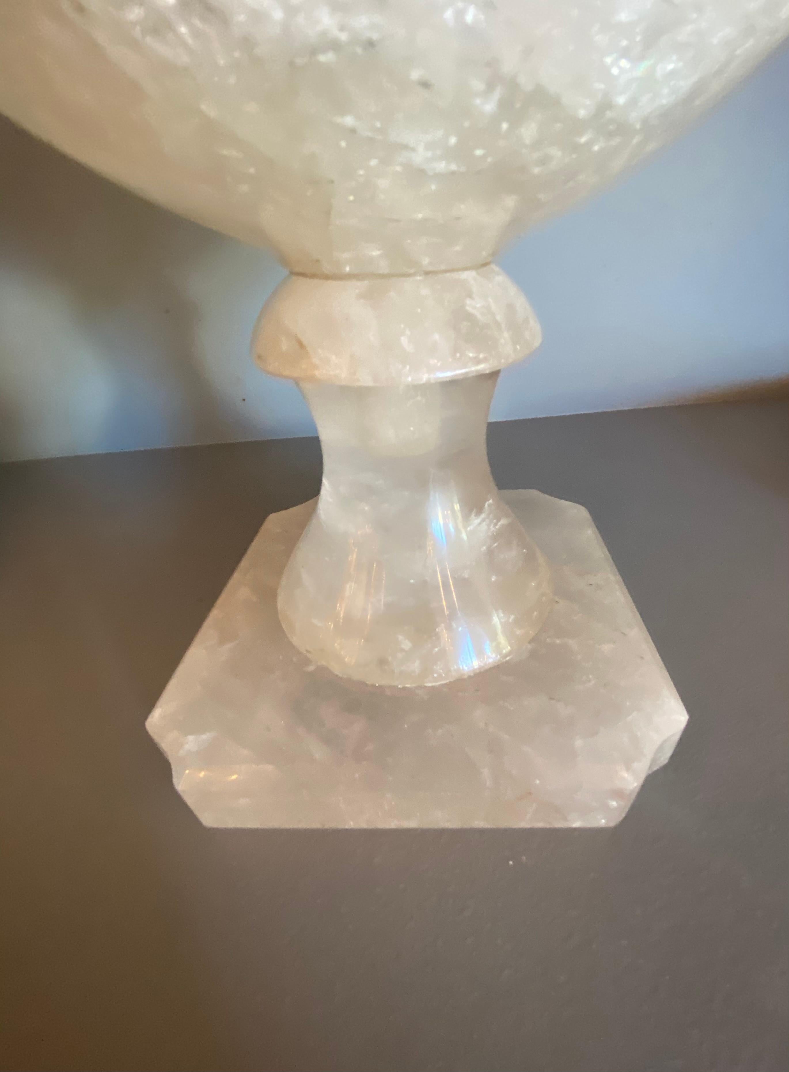 Small Brazilian rock crystal urn in excellent conditions, hollow in the inside.