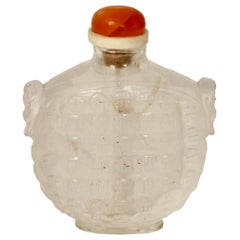 Antique Rock Crystal Snuff Bottle Chinese, Qing Dynasty