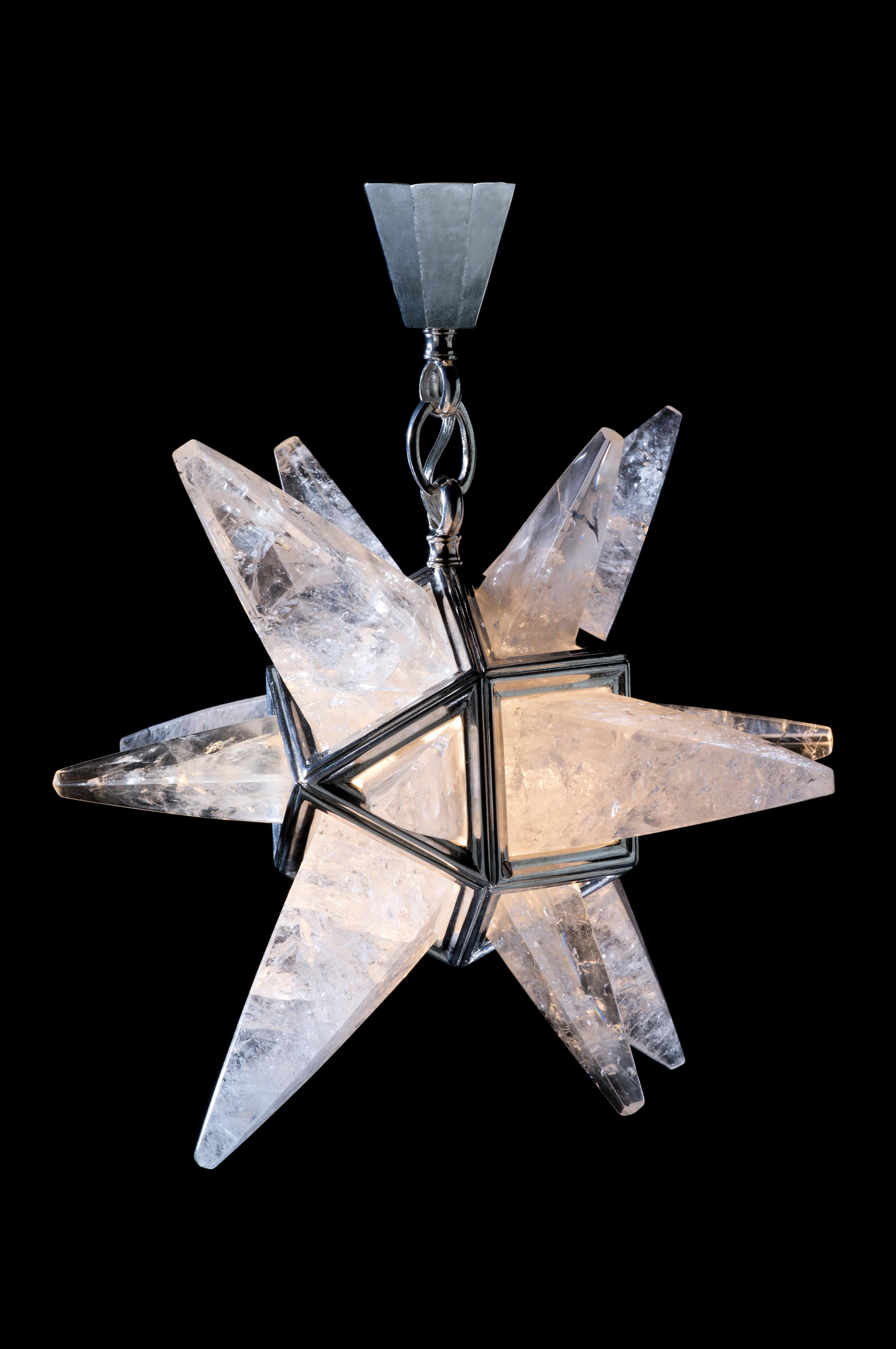 Rock Crystal Star II Lighting By Alexandre Vossion For Sale 4
