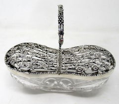Rock Crystal Sterling Silver Pot Pourri English Centerpiece William Comyns, 1904