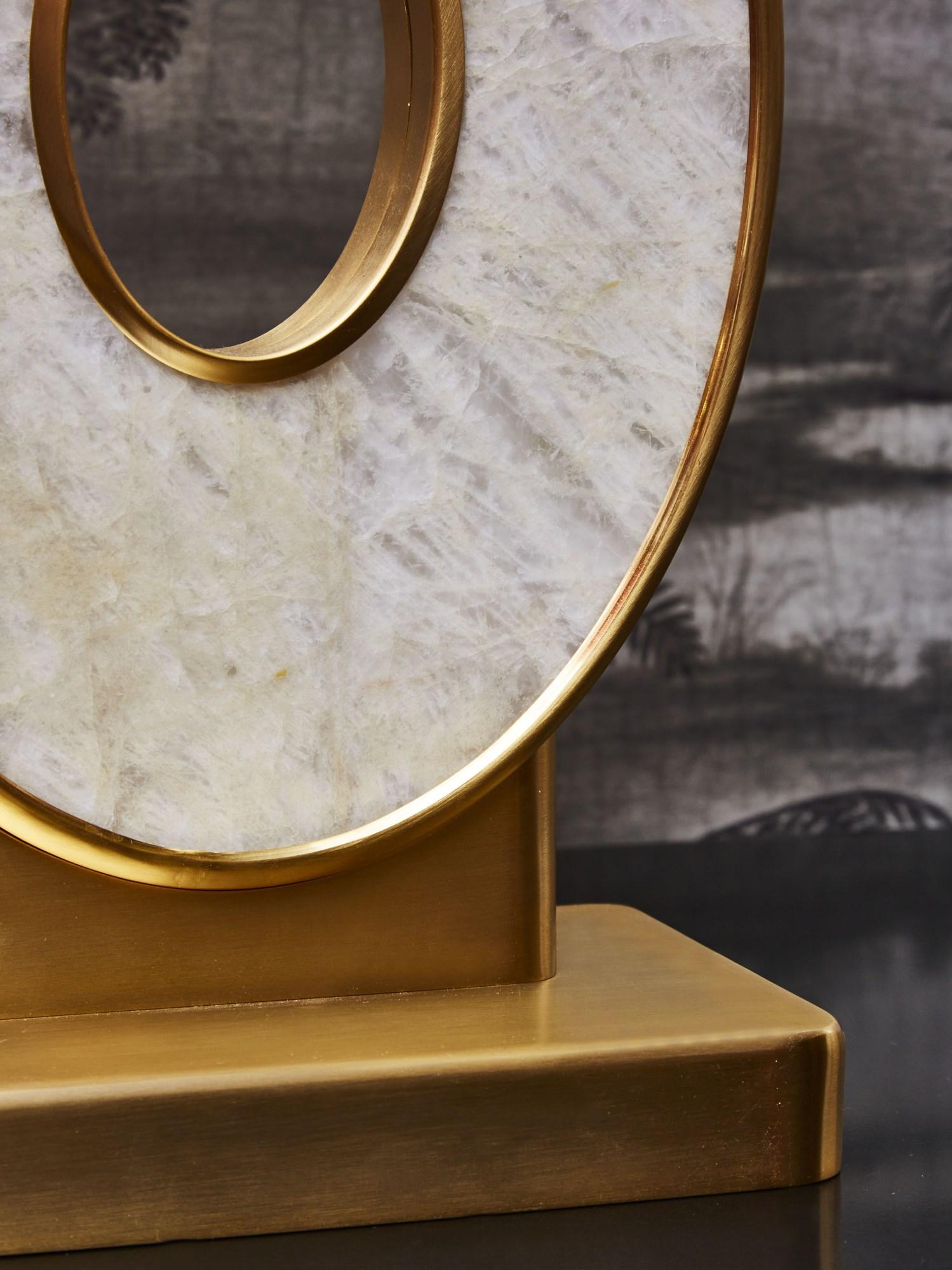 XXIe siècle et contemporain Lampe de table en cristal de roche de Studio Glustin en vente