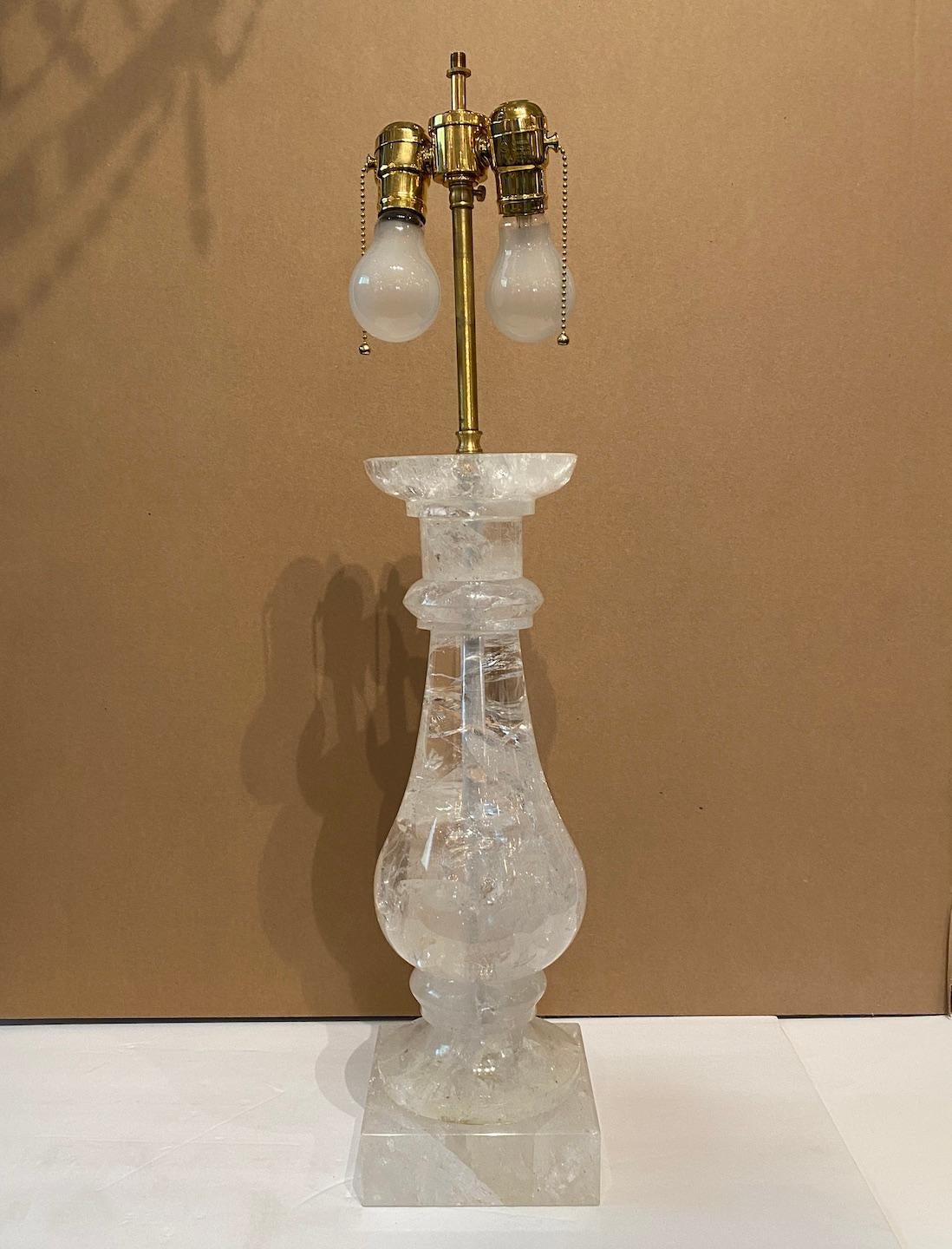 Moderne Lampe de bureau cristal de roche en vente
