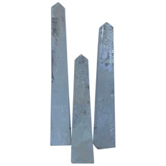 Rock Crystal Tall Obelisks, Set of 3