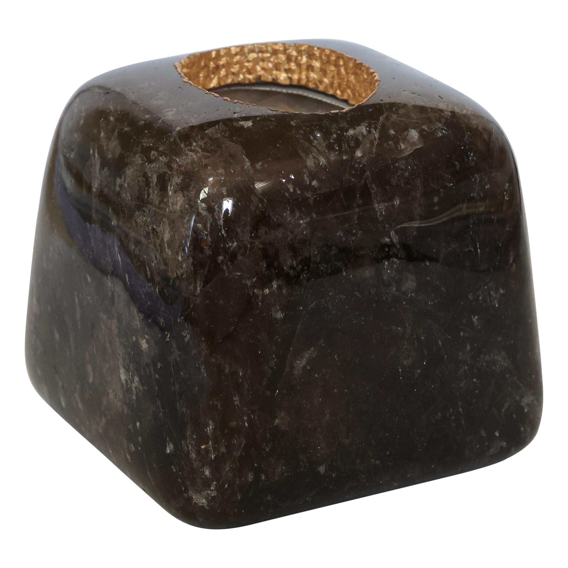 Rock Crystal Tissue Box by Phoenix For Sale
