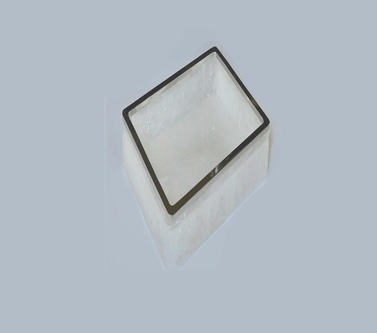 Contemporary Rock Crystal Tray by Phoenix For Sale