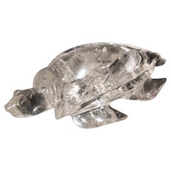 Schildkröte aus Bergkristall, 8,5"