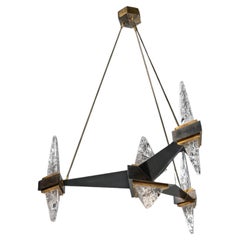Rock Crystal Ultimate Fuji Lighting, Antique Brass Edition by Alexandre Vossion