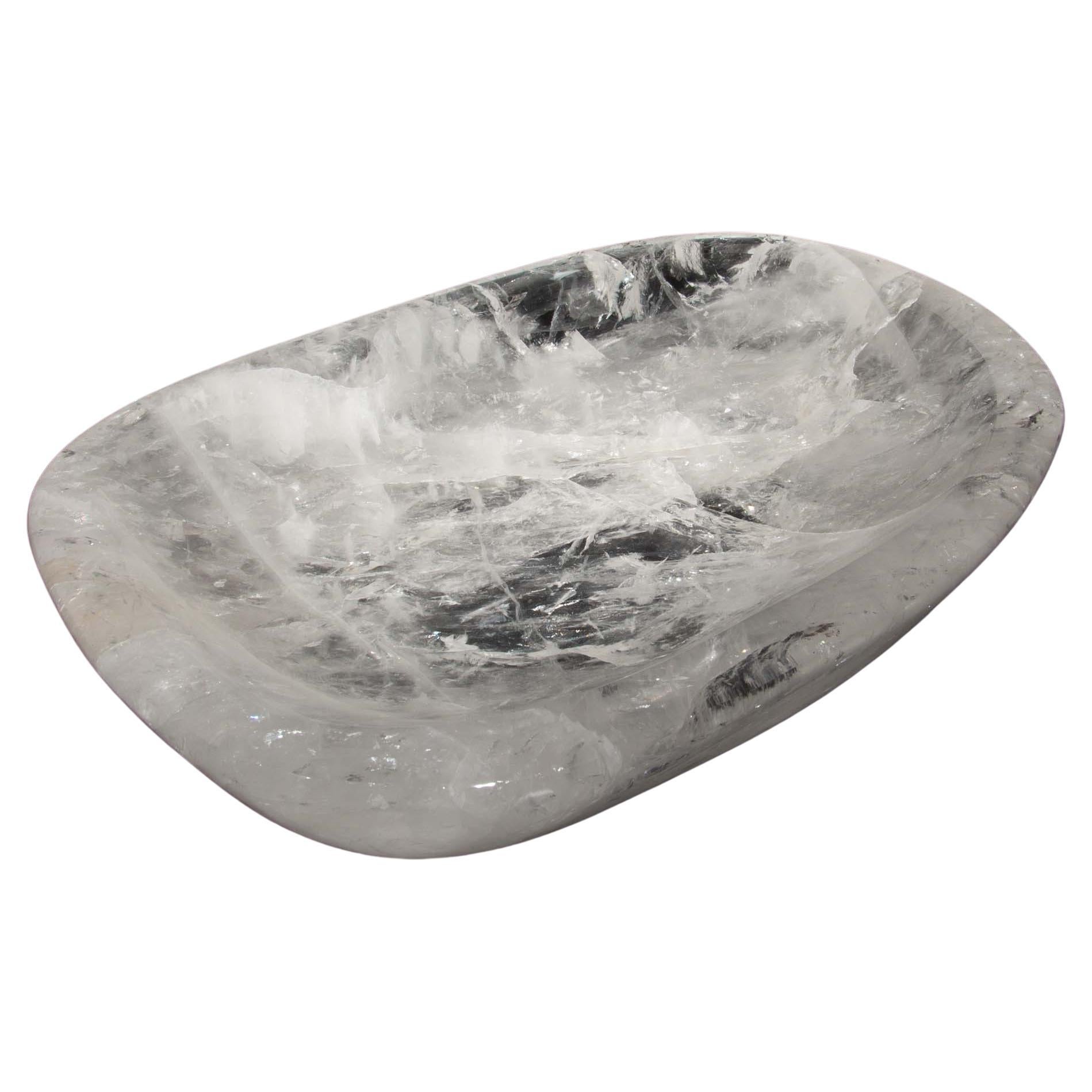 Rock Crystal Vide Poche, 11" For Sale