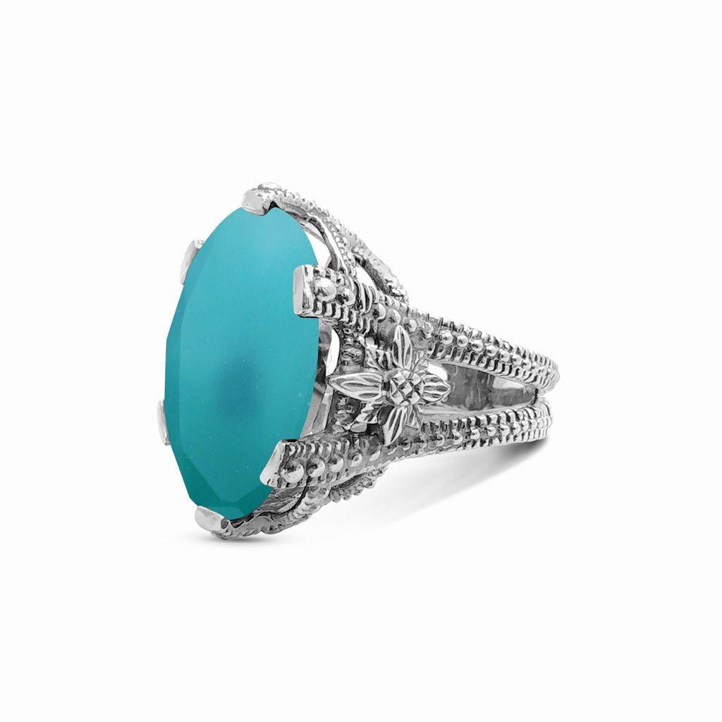 in vendita:  Anello con tripletta di cristallo di rocca e agata verde in argento sterling 2