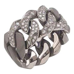 Rock Diamonds Ring / Grey Titanium