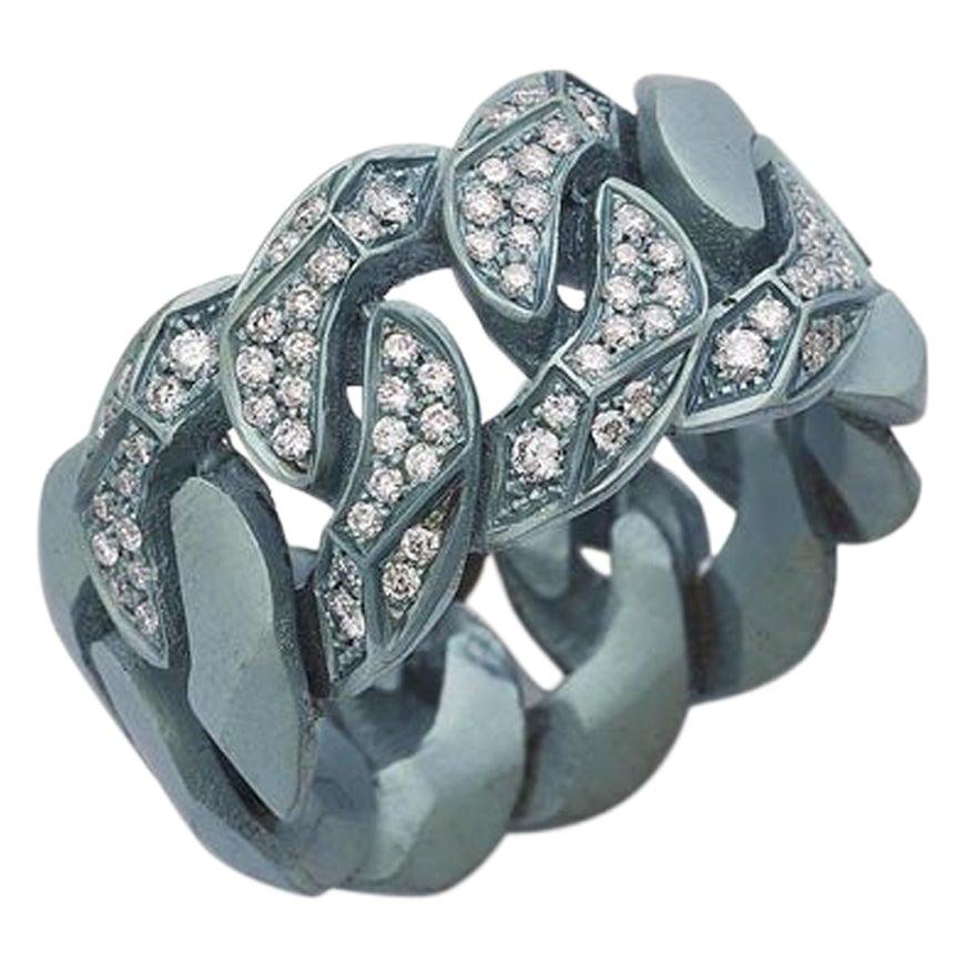 For Sale:  Rock Diamonds Ring or Light Blue Titanium