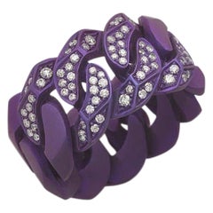 Rock Diamonds Ring / Purple Titanium