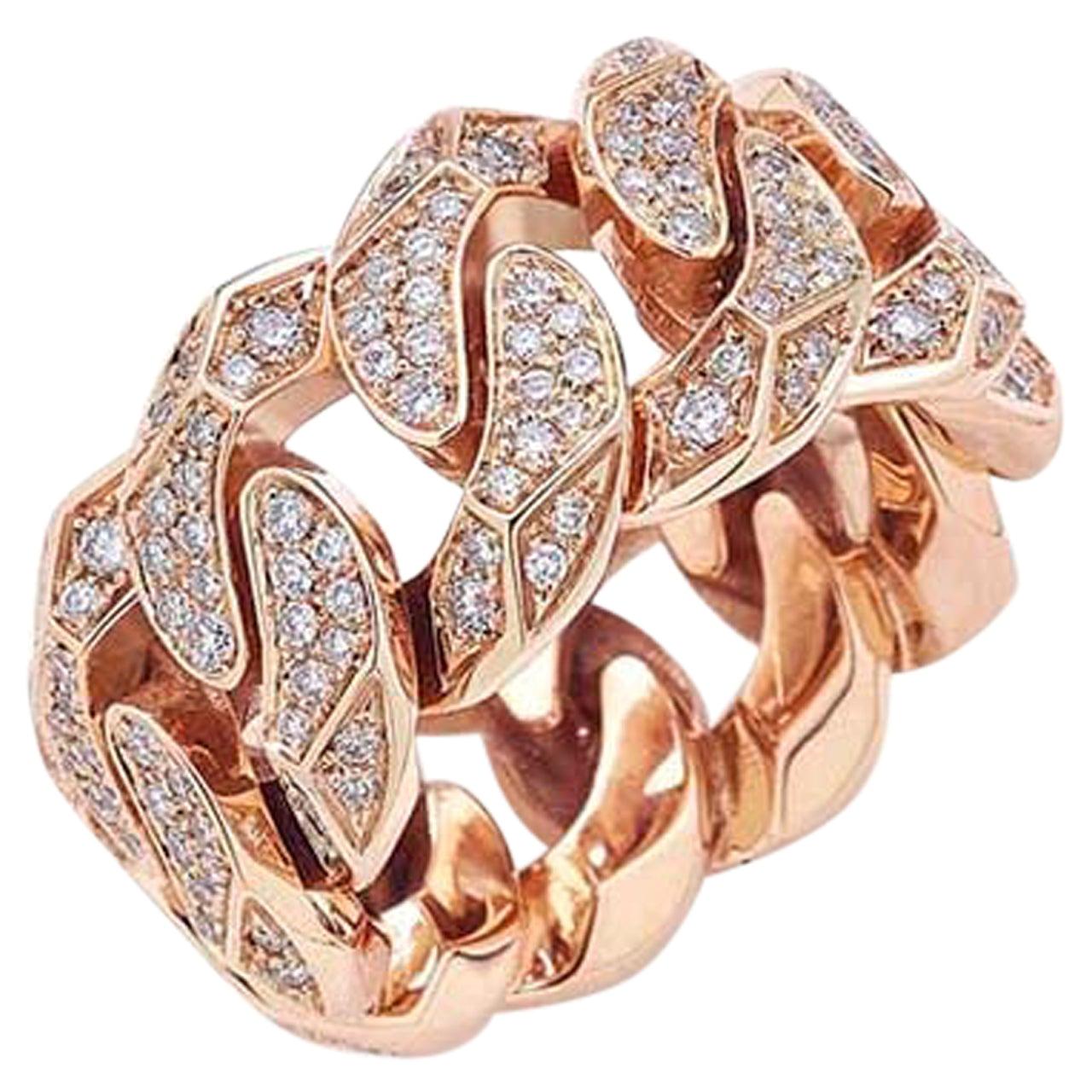 For Sale:  Rock Diamonds Ring / Rose Gold