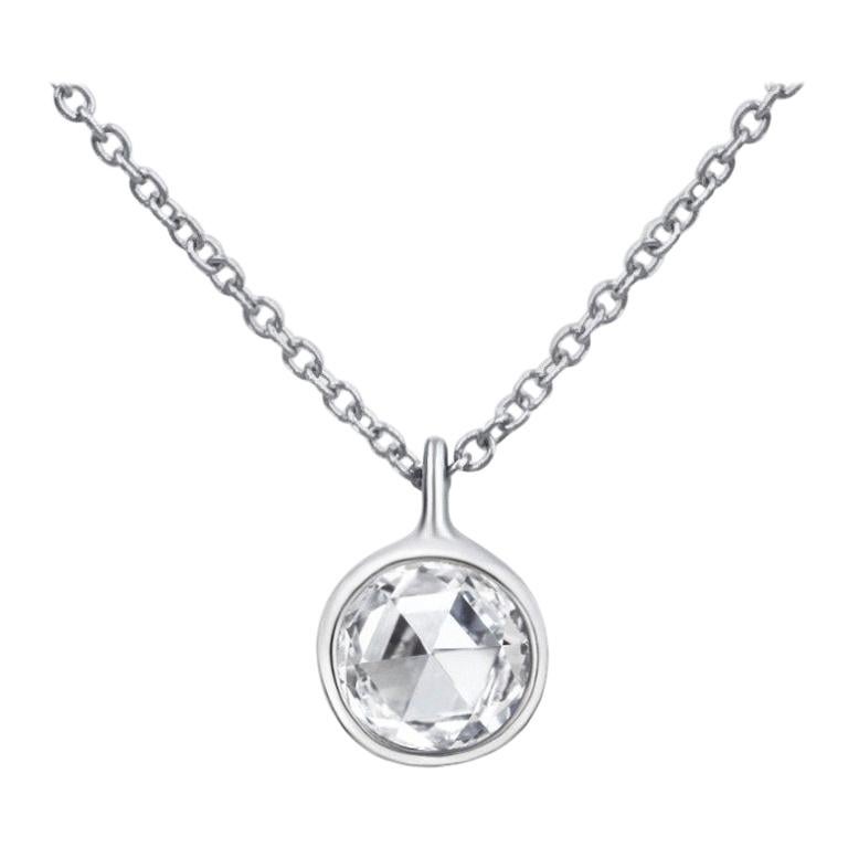 Rock & Divine Dawn Collection Daylight Diamond Necklace 18K White Gold 0.50 CTW