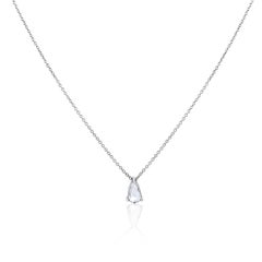 Rock & Divine Dawn Collection Misty Droplet Necklace in 18k White Gold 0.41 CTW