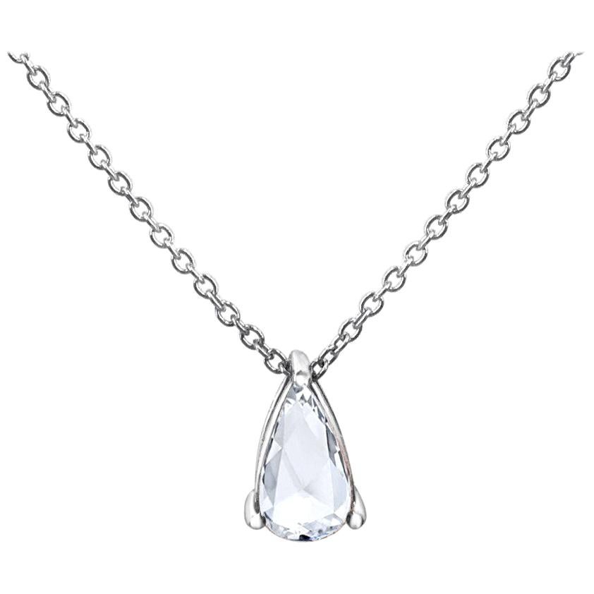 Rock & Divine Dawn Collection Misty Droplet Necklace in 18k White Gold 0.41 CTW