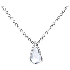 Rock & Divine Dawn Collection Misty Droplet Necklace in 18k White Gold 0.41 CTW