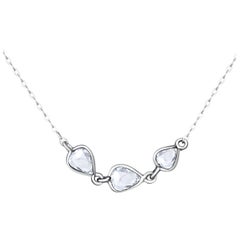 Rock & Divine Dawn Collection River of Pears Diamond Necklace 18k Gold 0.19CTW