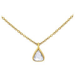 Rock & Divine Dawn Collection Sun Drop Dimond Necklace 18K Yellow Gold 0.25 CTW