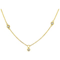 Rock & Divine Dawn Collection Sunshine Diamond Necklace in 18 Karat Yellow Gold