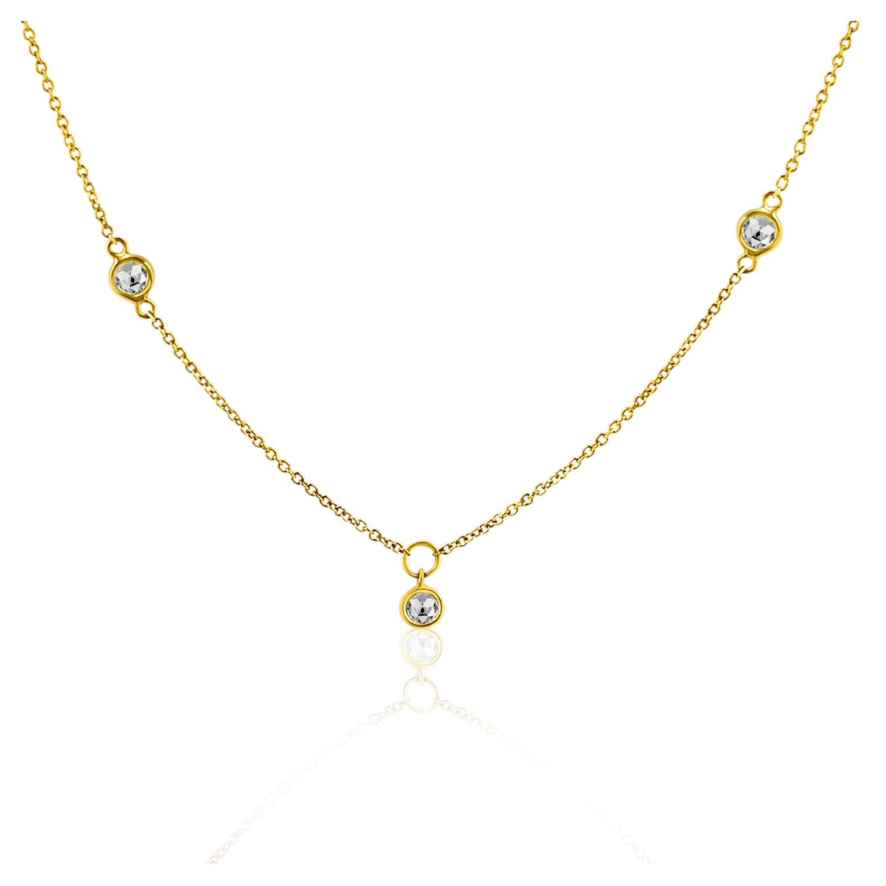 Rock & Divine Dawn Collection Collier diamant soleil en or jaune 18 carats en vente