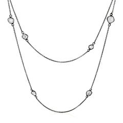Rock & Divine Full Moon Diamond Necklace in 18 Karat Black Gold F VS2 1.60 Carat