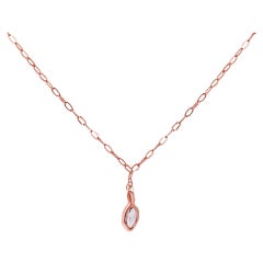 Rock & Divine Sunrise Diamond Necklace in 18 Karat Rose Gold F VS2 0.5 Carat