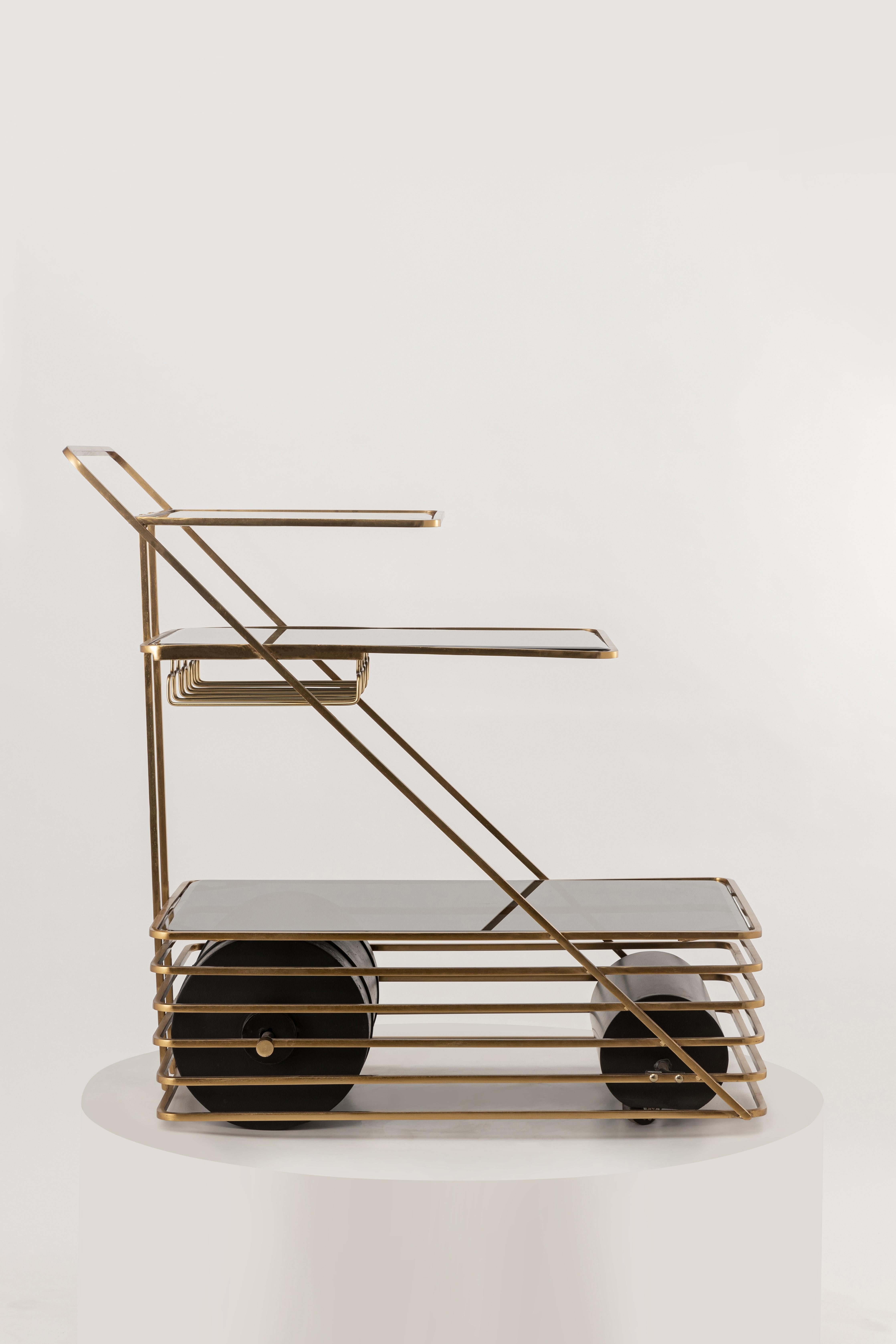 Contemporary Rock 'N' Roll Bar Trolley by Namit Khanna For Sale