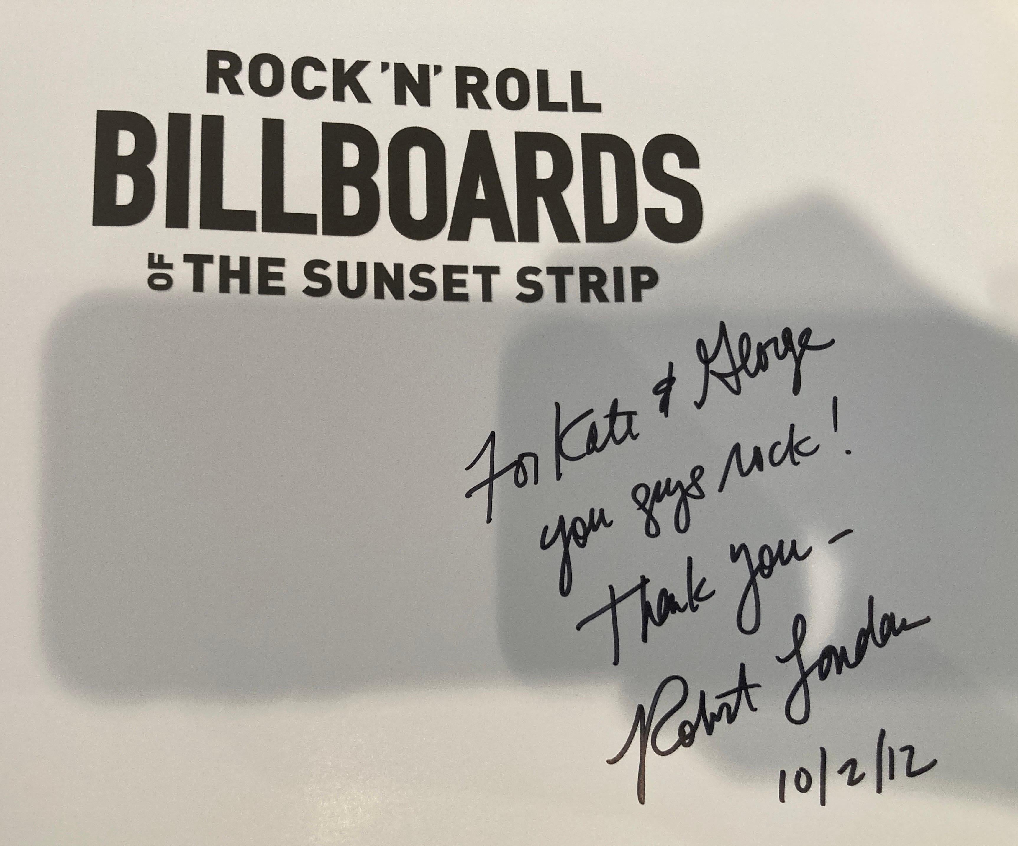 American Rock 'n' Roll Billboards of the Sunset Strip Signed by Robert Landau For Sale